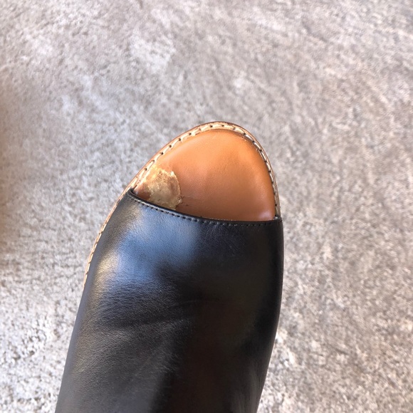 DV by DOLCE VITA “MERCY” LEATHER OPEN TOE BOOTIES W/EXPOSED ZIPPERS SZ-10 EUC - Picture 4 of 5